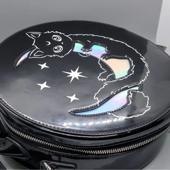 Killstar Black Salem Purse Cat & Moon & Killstar Meowgical Kitty Moon wallet! - Picture 6 of 11